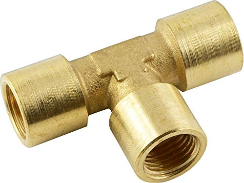 Fittingteile - T-Stück mit Innengewinde Druckluft Wasser Sanitär Fittinge (Werkstoff: Messing - Gewindegröße: G 1/4)