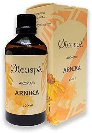Øleuspá Massageöl - Öl für Körper & Haut Aromaöl in Bio Qualität zur Muskelentspannung - 100% natürliches Bad & Welness Massage Zubehör Body Oil Made in Germany 100 ml Arnika Körperöl