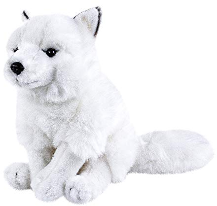 Teddys Rothenburg Kuscheltier Polarfuchs weiß sitzend 26 cm Stofftiere Plüschfuchs by Uni-Toys