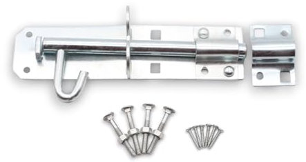 Zinc Brenton Bolt - Candado deslizante resistente con cerradura de 10,16 cm, 15,24 cm, ideal para usar con puertas de cobertizo, puertas y puertas de exterior (150 mm)