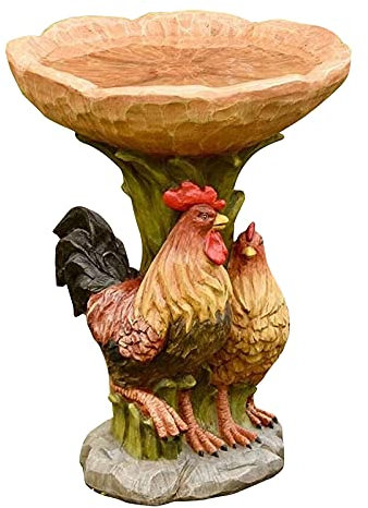 BKBP Vogelhäuschen, Baum Vogeltränke, Vmehrere Stile Vogelbecken Garten Dekorative, Harz Vogelfutterspender Vogelbad, Wetterfestes Vogelbad Futterstation Vogeltränke Gartendekoration (D)