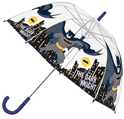 Marvels DC Comics Regenschirm für Kinder, Batman, winddicht, 60 cm
