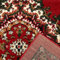 Teppich-Home Orient Teppich klassisch gewebt mit Ornament und floralem Muster, Farbe Rot, Beige, Grau, Schwarz, Größe:Ø 120 cm R8757