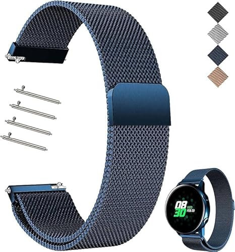 Edelstahl-Mesh Uhrenarmband Armband [14-24mm] für Smartwatches | Magnetverschluss & Werkzeugfreie Anpassung | Premium Metallgitter-Design | Wasserdicht & Atmungsaktiv | Unisex Business/Sport/Outdoor