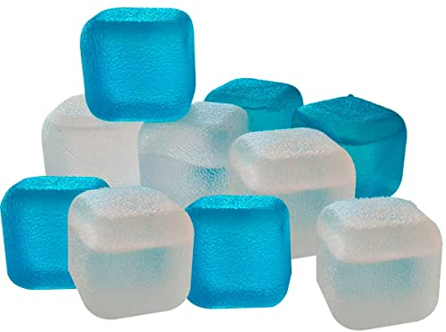 Castell Deco. Cubito de hielo reutilizable, Cubos para siempre plástico Grandes, 3.5 cm x10 hielos