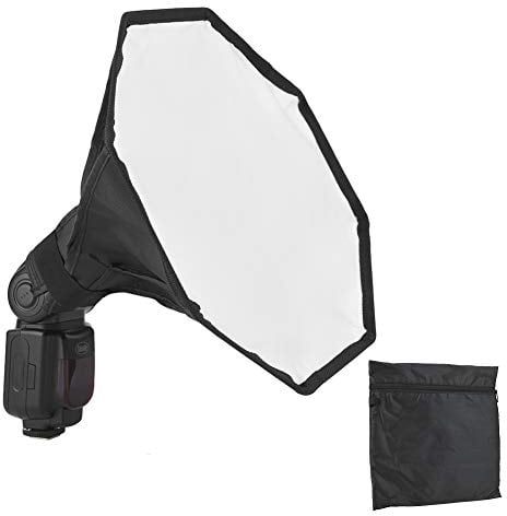 Akozon Blitzgerät Softbox Flash Diffuser Light Softbox Speedlight Diffusor Kit 30cm Universal Folding Tragbarer Softbox Diffusor Blitz Speedlite Blitzgerät für Blitzgerät