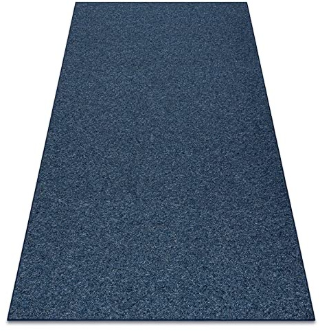 Einfarbiger empfindlich Teppich SUPERSTAR 380 für Zimmer, Wohnzimmer, Schlafzimmer, Teppichboden Auslegware, Verschiedene Größen, blau 150x300 cm