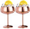 Gkhowiu Coppe da Champagne Coupe in Rame 2 Bicchieri da vino in acciaio per cocktail vintage