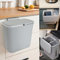 MIVIDE 12L Poubelle Cuisine Suspendue, Poubelle Suspendue avec Couvercle Coulissant, Séparation humide et sèche, Poubelle Murale pour Portes d'armoires, Placard, Salle de Bain (Gris)