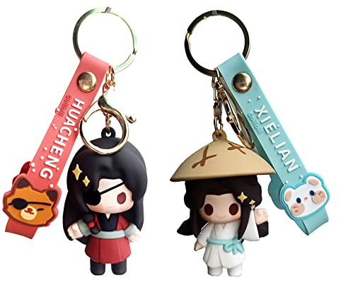 XFApreal Anime Heaven Official's Blessing Xie Lian Hua Cheng Keychians Tian Guan Ci Fu Schlüsselanhänger Schlüsselanhänger (Xielian und Ghost King)