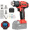 IRONFIST Heat Gun Cordless for Milwaukee M18 Battery, Welding Hot Air Gun with Digital Display 2-Temp Setting & 6 Gear Wind Speed Adjustable with Storage Bag & 5 Nozzles (Battery NOT Included)