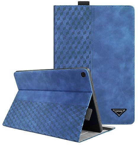 CXTCASE Custodia per Samsung Galaxy Tab A 10.1 2019 (SM-T510/T515), Intelligente Tablet PU Cover Samsung Galaxy Tab A 10.1 2019 (SM-T510/T515) Tablet Custodia, Blu