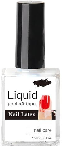Liquid Nail Latex - Liquid Latex Nails Peel Off - 15ML Cuticle Nail Polish Skin Barrier Protector For Gel Polish - White Odorless Manicure Accessory Starter for Nail Home DIY