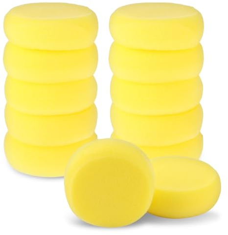 12 Stück Malschwamm Runder Schwämmchen Schule Weicher Saugfähiger Kunst Schwamm Aquarellschwamm für Farbe Ton Keramik Gesichtsbemalung Haushalts- und Töpferwerkzeuge