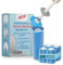 REXO - Disposable Toilet Brush Wand Kit. Effortless & Disposable Bathroom Cleaning System, Includes Wall-Mountable Holder and 28 Premium Refill Heads, Ergonomic Design for Enhanced Cleaning