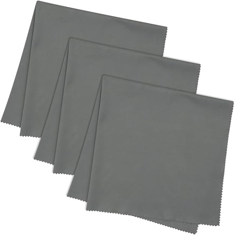 JUNRO 3-Pack 16x16 Inch Extra Large Lint-Free Microfiber Cleaning Cloths for Laptop, LCD TV, Computer Screen, Monitor, Tablet, Camera Lens, Glass, Telescope, iPhone, iPad, Other Delicate Surfaces