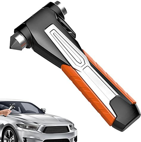 Teksome Martello per vetri Auto, Strumento 2 in 1, Multiuso, Facile da Usare, Compatto, Antiurto, Artigianale, per Salvataggio familiare