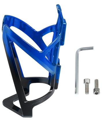 X AUTOHAUX 1 Set Bike Water Bottle Cage Holder w/Screws and Wrench Black Blue