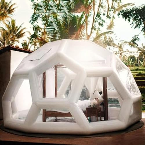Transparentes Aufblasbares Blasenzelt Mit Tunnel Groß Blasenhaus Für Party Hochzeit Durchsichtiges Kuppel Ballon Gartenzelt Für Drinnen Und Draußen Iglu Kuppel Für Erwachsene Klar,A,5M