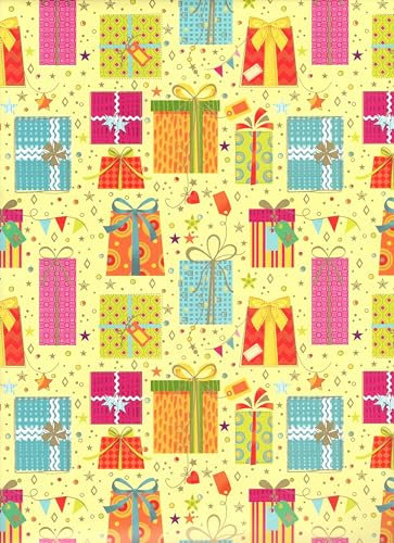 ARKRAFT Geschenkpapier Set 3 Blatt XXL 90 x 65 cm Kunststofffreie Verpackung Papier FSC (18-9331)