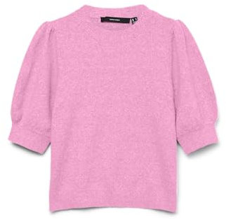 VERO MODA O-Neck Pullover Vmdoffy GA Noos Pull à col Rond 2/4, Bonbon, S Femme