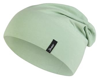 Sterntaler OCS Beanie Uni – Lässige Slouch Beanie Mütze aus Singlejersey (Bio) – Unisex Kopfbedeckung – variabel tragbar – Baby und Kinder Übergangsmütze – eisgrün, Größe 47
