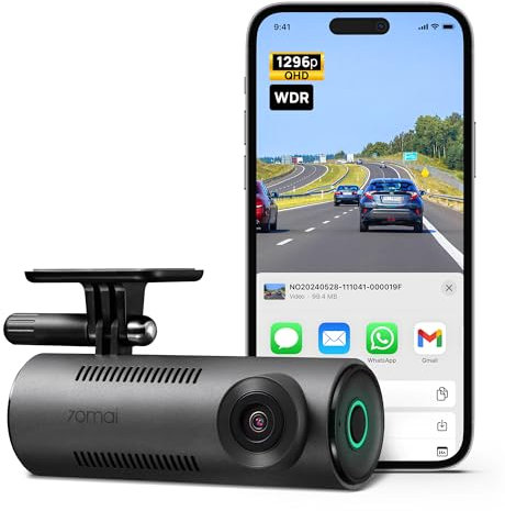 70mai 2K Wifi Dash Cam M310, Smart Voice command 1296P QHD Dash Camera for Cars, WDR, Superior Night Vision, 24H Parking monitor with APP control, Time-Lapse recording, Collision detection