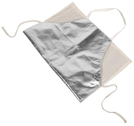 Artibetter Delantal Asar Delantal Delantal De Soldadura Maquinista Delantal Delantal Delantal A Prueba De Calor Ropa Delantal De Protección Delantal De Seguridad Plata