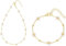 FDEETY 2 Stück Damen Schmuck Set Vintage Bunte Blume Perlen Halskette mit Girly Blume Armband Frisch und Süß Stil（Weiß）