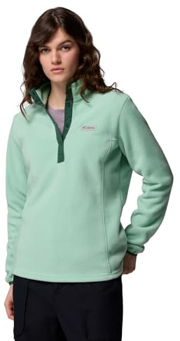 Columbia Damen Benton Springs 1/2 Snap Pull Over 2 Fleece-Überziehhilfe, New Mint/Rain Forest, L EU