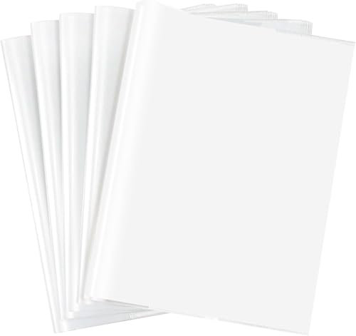 Buchumschlag 10 Stück Heftumschläge Transparent Klares Heft-Hüllen Heftumschläge Einstellbar Heftschoner für Schule Büro Hefthüllen 26.5 * 19CM