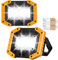 30W LED Akku Strahler Baustrahler Wiederaufladbare Superhell 2000 Lumen Arbeitsleuchte Wasserdichtes COB Arbeitsleuchte USB Campinglampe für Garage Outdoor Camping Angeln Notfall Baustellen, 2 Stück