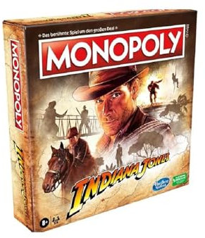 Monopoly Indiana Jones – Brettspiel – Deutsch, 2-6 Spieler, ab 8 Jahren
