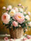 Blume Diamond Painting Erwachsene DIY 5D Diamond Painting Bilder Pfingstrose Diamant Painting 70x95cm, Diamond Art Painting Kinder Stickerei Basteln Painting, Wandzimmer Deko, Geschenke für Frauen -Lv