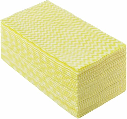 Peachicha Disposable Red Jay Cloths All-Purpose Cleaning Cloths, Reusable J Cloths, Absorbent, Durable, Machine Washable, 40 Pcs/Pack, 30x60cm, Yellow