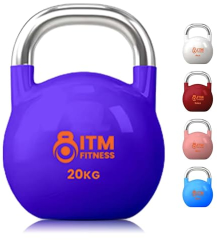 InTheMarket ITM Fitness Wettkampf-Kugelhantel – ergonomische Griffe, einheitliche Größe, ideal für Krafttraining und Crossfit – 4–28 kg (20 Kilogramm)