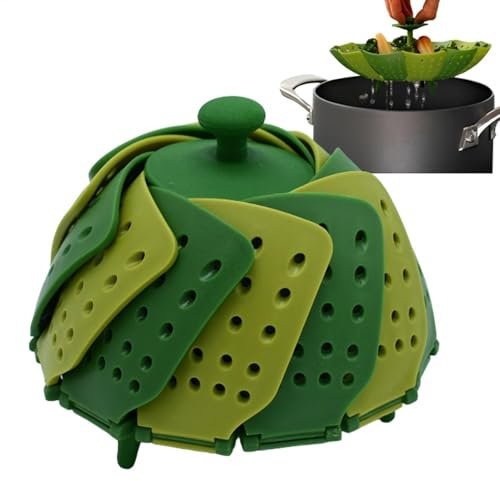 Canasta de vapor de cocina - Cesta de vapor plegable, cesta de vapor vegetal multifuncional | Inserto de vapor, utensilios de cocina de vapor, dispositivo de cocina para cocción de mariscos de pescado