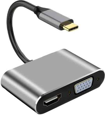 4K HD VGA Port De Chargement USB 3.0 Hub 4 en 1 Ports HDTV | Adaptateur USB 3.0 VGA PD Pour , Moniteurs, PC Portables,