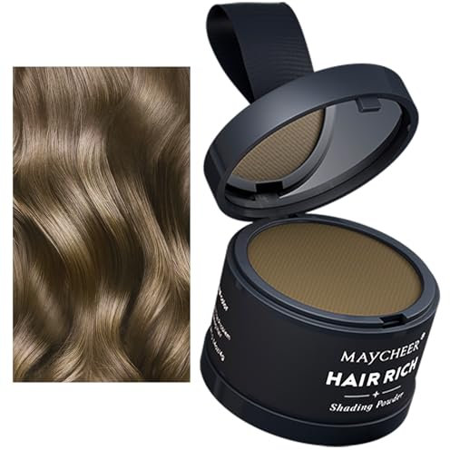 HISUNBEN Sofortige Haarlinie Powder, Winddicht, Schweißdicht Haarwurzel Touch Up Concealer für wiederkehrende Haarlinie, Professionelle Haarlinie Shadow Powder mit Spiegel für Puff-LC