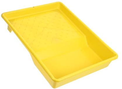 HOMSFOU Farbscheibe Malerrolle Waschmaschine Farbe Töpfe Tabletts Farbe Halter Tablett gelb abs