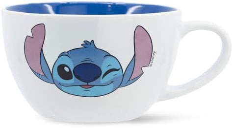 Tasse large Stitch Disney en céramique tasse petit déjeuner bol 740 ml pour enfants
