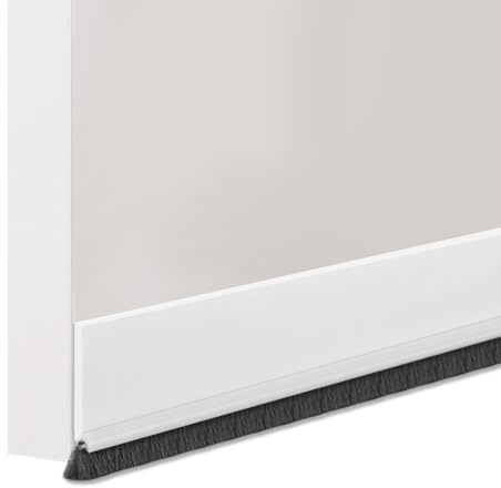 100cm Türbesen Türbodendichtung Bürste, Türdichtung Zugluftstopper für Türen Bürstendichtung Selbstklebend Türdichtung Unten, Türbesen Selbstklebend Tür Schalldicht Machen, 30mm Breit(Weiß)