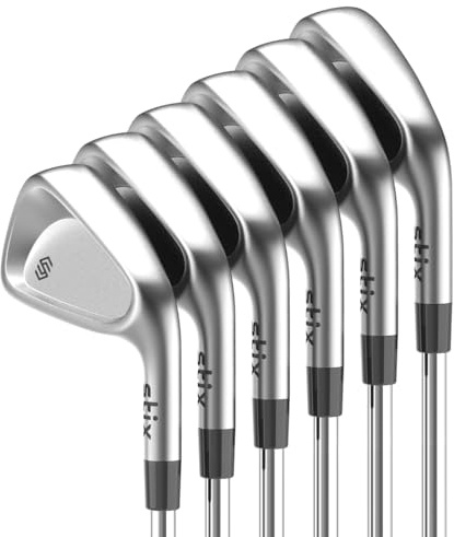 STIX Golf Iron Set – 6 Club Cavity Back Iron Set (5–Pitching Wedge) – Modern Minimal Design – Premium Unisex Golf Clubs – Right Handed – Steel Shafts – Regular Flex