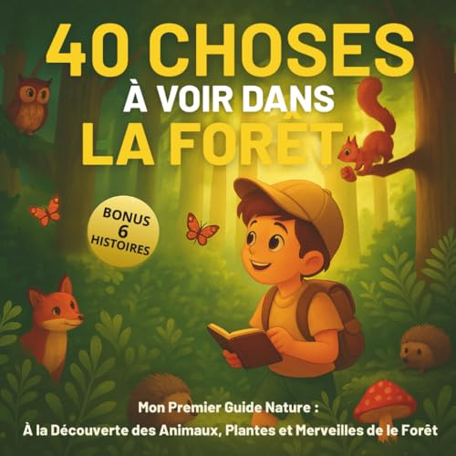 40 Choses à voir dans la Forêt: Mon Premier Guide Nature : A la Découverte des Animaux, Plantes et Merveilles de la Forêt pour les Enfants Curieux