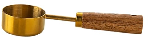 Ipetboom Cuchara Medidora de Acero Inoxidable con Mango de Madera Mini Cucharilla para Cocina y Horneado Herramienta Simple para Medir Ingredientes Secos para Uso Doméstico y Cafeterías