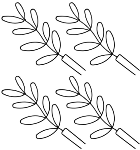 BESPORTBLE 4 Stück Metall Rankgitter mit Blätter Design Wetterfestes Gartenspalier für Kletterpflanzen Topfpflanzen und Balkongarten