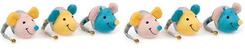 Petface (Little Mouse Face Kitten Cat Toy with Bell (One Supplied) (Pack of 2)