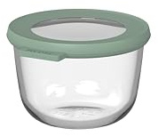 Mepal - Glasbehälter mit deckel Cirqula - Meal Prep Gläser - Hitzebeständig bis 550°C, ohne Deckel - Geeignet für Backofen, Mikrowelle, Gefrierschrank und Spülmaschine - 500 ml - Nordic sage