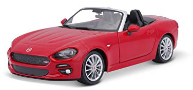 Bauer Spielwaren 18-21083R Fiat 124 Spider Modellauto im Maßstab 1:24, Sortiert