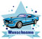 Samunshi® Blaues Auto Aufkleber mit Namen Autoaufkleber Namensaufkleber Kinder - 15x13,1cm mehrfarbig